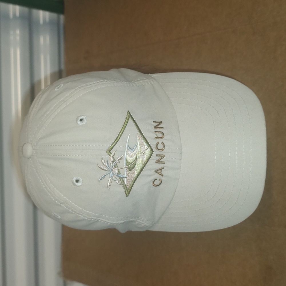 Cancun Embroidered Tourist Tan Strapback Cap Hat OS
